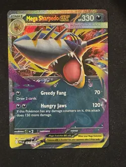 ✨🌊 Mega Sharpedo EX 061/094 Holo – Phantasmal Flames Pokemon Card ⚡ Double Rare - Image 1