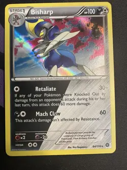Bisharp 64/114, Holo Rare XY-Steam Siege, Pokemon Card TCG - Image 1