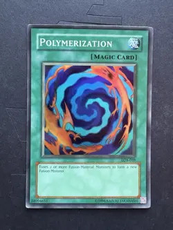 Yu-Gi-Oh! Polymerization LOB-059 Super Rare Unlimited Holo Card LP/MP - Image 1