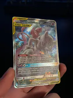Mewtwo & Mew GX SM191 Sm Holo Pokemon TCG Card - Image 1