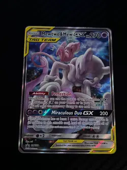 Mewtwo & Mew GX SM191 Sm Holo Pokemon TCG Card - Image 3