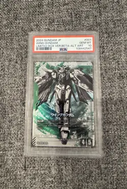 Wing Gundam Alternate Art LR+ Beta Gundam Card Game PSA 10 USA Seller - Image 1