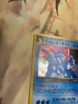 Pokemon Card Dark Feraligatr Holo No.160 Neo 4 Japanese Vintage Old Back #241124 - Image 4