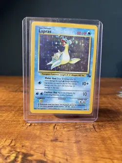 Lapras Holo Fossil Set 1999 Vintage Pokemon Card - Image 1