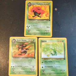 Pokemon Dark Vileplume Team Rocket Card 30/82 Non-Holo + Dark Gloom & Oddish set - Image 1