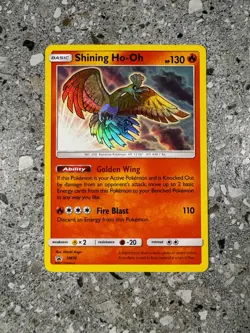 Pokemon TCG Cards Shining Ho-Oh SM70 Black Star Promo Holo LP - Image 1