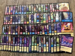 100 Disney Lorcana FOIL Cards - Foil Lot - C/U/R/SR - Sets 1-8, no Duplicates -1 - Image 1