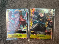 One Piece TCG Luffy Zoro OP07-109/113 Illustration Vol. 3 Promo Cards *SEALED* - Image 1