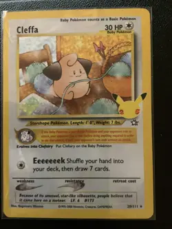 Cleffa 20/111 Celebrations: Classic Collection Holo Pokemon Card NM - Image 1
