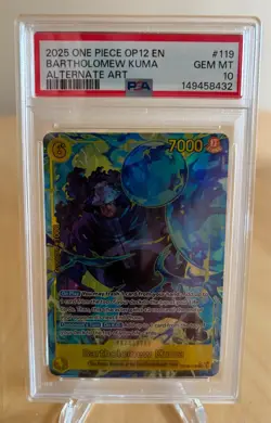 Bartholomew Kuma OP12-119 Alt Art Legacy of the Master One Piece English PSA 10 - Image 4