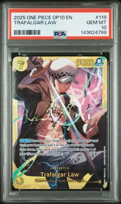 2025 One Piece Trafalgar Law #OP10-119 PSA 10 - Image 1