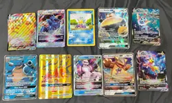 Pokemon Jumbo Oversized Card Lot Of 10 DAMAMGED Charizard Vaporeon Jolteon - Image 1
