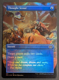MTG Card - 1x Thought Scour - Double Masters 2022 - NM Foil Borderless - Magic - Image 1