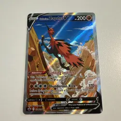 Pokemon TCG Galarian Zapdos v Alternate Art Chilling Reign Card 174/198 - Image 1