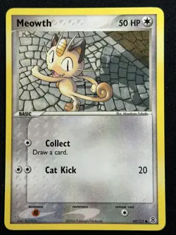 Meowth FireRed & LeafGreen 69/112 Pokemon card LP-NM - Image 1