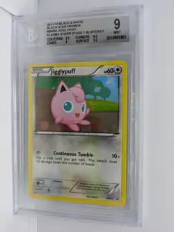 Pokemon Card 2013 PSA BGS 9 JIGGLYPUFF Non-Holo BW65 Very Rare Black Star Promo - Image 1