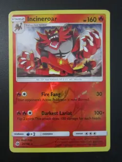 INCINEROAR REVERSE HOLO POKEMON CARD 26/149 SUN & MOON NEVER PLAYED NM M - Image 1
