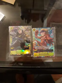 One Piece Promo Cards Monkey D Luffy & Roronoa Zoro OP12 Illus. Box 3 Sealed - Image 1