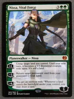 MTG Nissa, Vital Force NM Kaladesh Mythic Planeswalker - Image 1