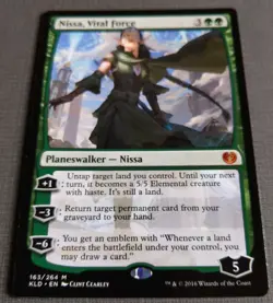MTG Nissa, Vital Force NM Kaladesh Mythic Planeswalker - Image 3