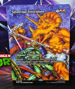 magic the gathering - Silverclad Ferocidons - Creature - Dinosaur - Red - Image 1