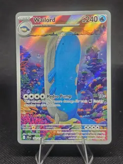 Wailord 162/159 Full Art Holo Pokemon SV09: Journey Together English Near Mint - Image 1