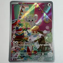 Pokemon TCG Minccino Illustration Rare Temporal Forces 182/162 Full Art 2024 - Image 1