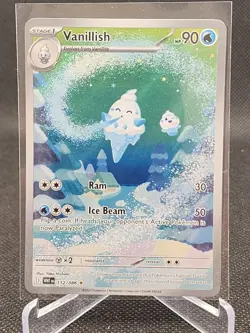 Pokemon TCG - Vanillish - White Flare Holo Card Illustration Rare 112/086 - Image 1