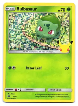 Bulbasaur 001/025 Promo McDonald's 25th Anniversary Promos Pokemon Holo NM - Image 1