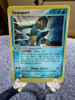 Swampert 13/109 Ruby and Sapphire Holo Pokemon Card Vintage - Image 1