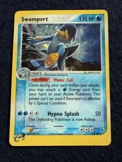 Swampert 13/109 Ruby and Sapphire Holo Pokemon Card Vintage - Image 2