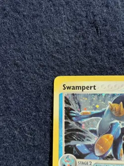 Swampert 13/109 Ruby and Sapphire Holo Pokemon Card Vintage - Image 3