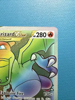 Pokemon Charizard VSTAR Rainbow Secret Rare Card Brilliant Stars 174/172 NM WOW! - Image 3