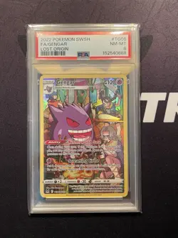 2022 POKEMON SWORD & SHIELD LOST ORIGIN #TG06 FULL ART/GENGAR PSA 8 - Image 1
