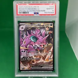 2025 POKEMON DRI EN-DESTINED RIVALS #233 TEAM ROCKET'S NIDOKING EX PSA 10 - Image 1