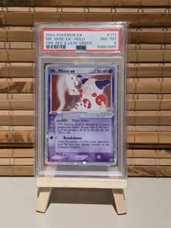 Pokemon TCG Mr. Mime EX Holo Rare Card FireRed LeafGreen 111/112 PSA 8 - Image 1