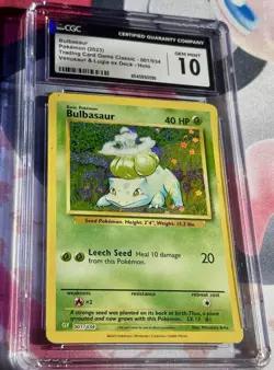 Bulbasaur 001/034 - CGC Gem Mint 10 - TCG Classic Collection - Pokemon TCG 2023 - Image 1