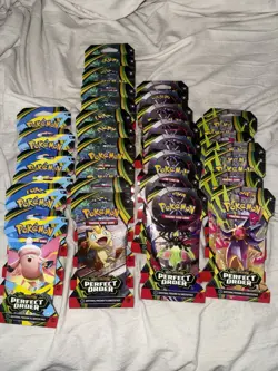 Pokemon TCG: Perfect Order Sleeved Booster Pack LOT OF 32 SEALED - Image 1