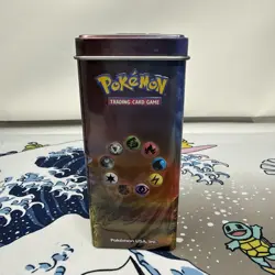 Empty Pokemon TCG Rayquaza EX Collectors Tin Plusel Minun Good Condition - Image 2