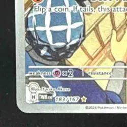 2024 Pokemon Gaming Twilight Masquerade Timburr #183/167 - Image 4