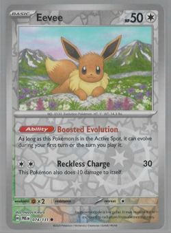 Pokemon TCG Reverse Holo Eevee Prismatic Evolutions 2025 Pokemon Day Promo 074 - Image 1