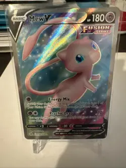 2021 Pokemon Mew V Fusion Strike SWSH08 #250/264 English Full Art Holo NM - Image 1