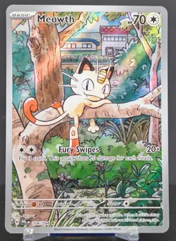 Pokemon Meowth #106/094 English PFL Phantasmal Flames Illustration Rare - Image 1