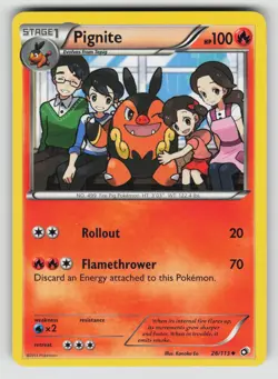 Pignite 26/113 Uncommon Legendary Treasures Pokemon NM - Image 1