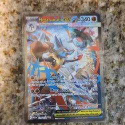 Pokemon Mega Lucario EX Full Art Holo 179/132 Me01 Special Rare Aura Jab - Image 2