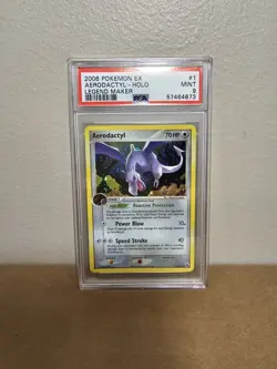 Pokemon Aerodactyl EX Legend Maker Holo Rare #1 PSA 9 Mint - Image 1