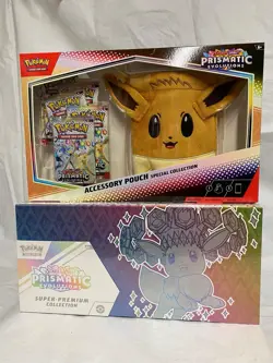 Pokemon Prismatic Evolutions Super Premium Collection Box & Accessory Pouch box - Image 1