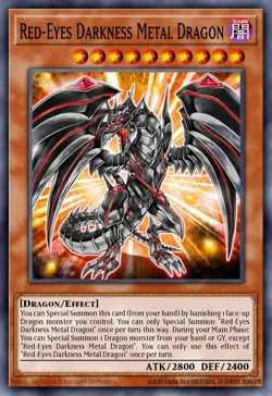 Yugioh - Red-Eyes Darkness Metal Dragon (Rare) (1st Edition) - MGED-EN009 (P) - Image 1