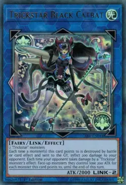 Yugioh - Trickstar Black Catbat (Ultra Rare) (1st Edition) - CIBR-EN044 (P) - Image 1