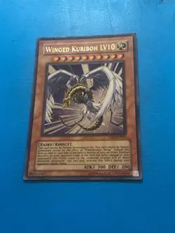 YUGIOH Ultra Rare Winged Kuriboh LV10 CRV-EN005 PLAYED - Image 1